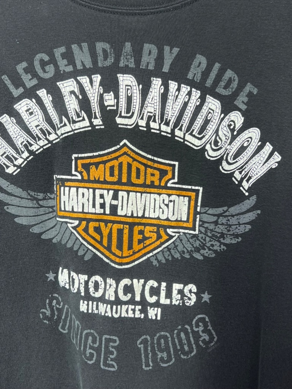 🚫HARLEY-DAVIDSON • Legendary Ride Black Long Sleeve Graphic Tee Twin Cities, MN - Picture 3 of 8